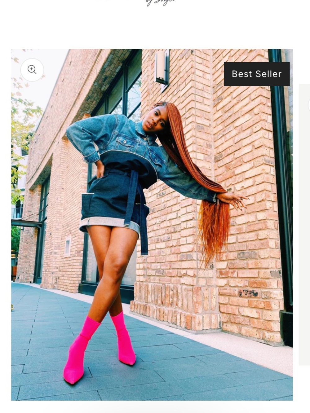 Designer Tied-Waist Denim Mini Skirt - Something By Sonjia